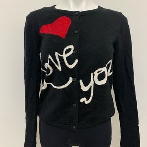 Alice + Olivia Nikia I Love You Sweater $440 Large
